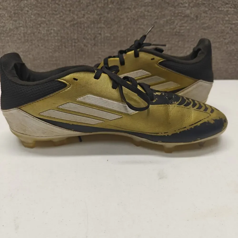 Adidas Messi F50 League FG/MG ME Mens Size 8 Soccer Cleats Black Gold
